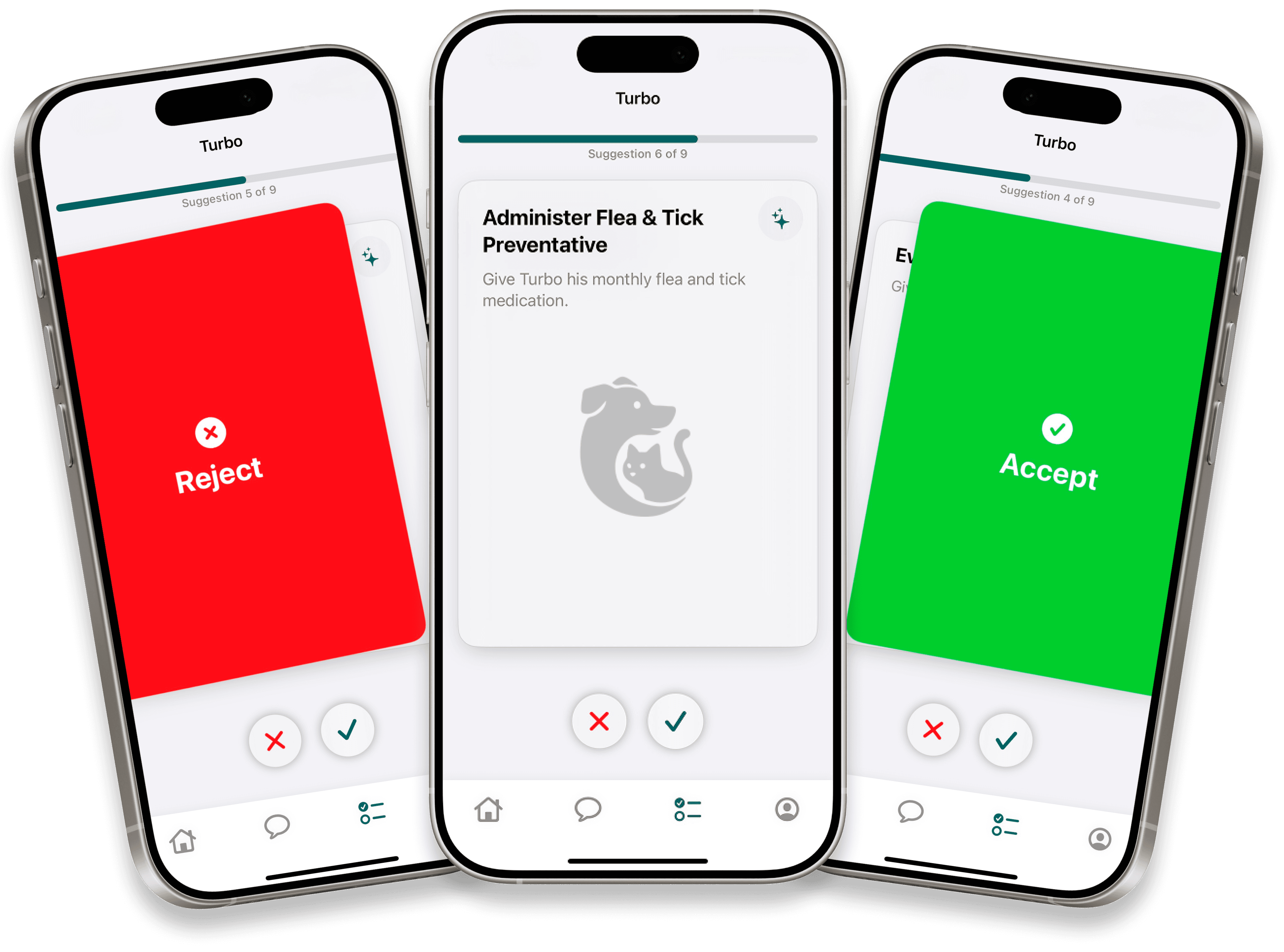 Swipeable to-do cards and reminder editing - Animo